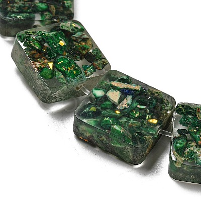 Dyed Natural Imperial Jasper with Resin Beads Strands G-G083-C06-01-1