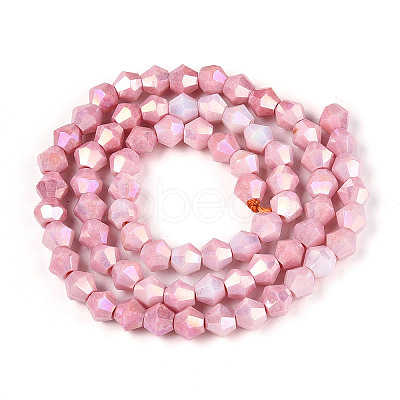 Anti-Tarnish Electroplate Bicone Glass Beads Strands EGLA-T021-6mm-16-02-1