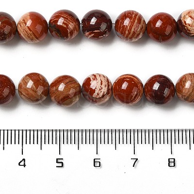 Natural Red Snakeskin Jasper Beads Strands G-H298-A02-03-1