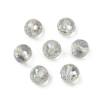 Transparent Electroplate Glass Beads EGLA-N002-31-G08-1