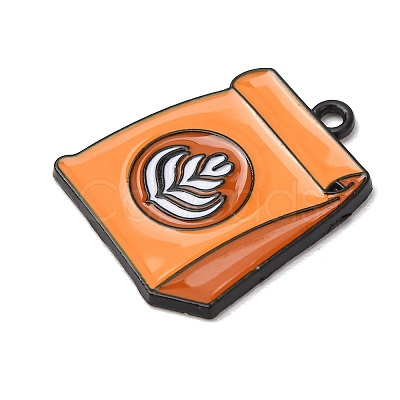 Coffee Alloy Enamel Pendants ENAM-I089-01B-04-1