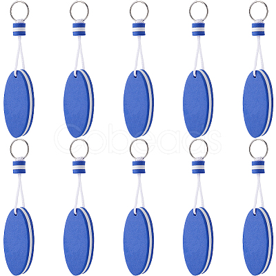 10Pcs Iron Plastic Keychains KEYC-GF0001-27B-1