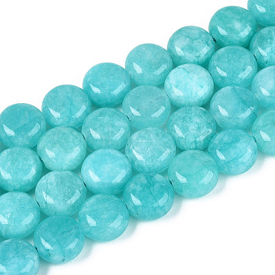 Dyed Natural White Jade Beads Strands G-T143-16F-1
