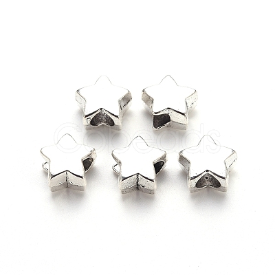 Tibetan Style Alloy European Beads TIBE-N006-100AS-LF-1