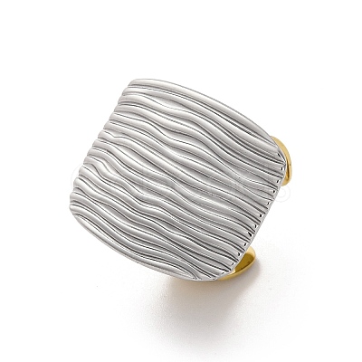304 Stainless Steel Open Cuff Rings RJEW-K258-08GP-02-1