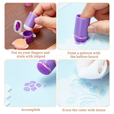 30Pcs 6 Colors Sponge Painting Tool DIY-CP0007-53-1
