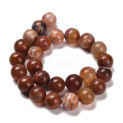 Natural Fire Crackle Agate Beads Strands G-B079-A01-04-1