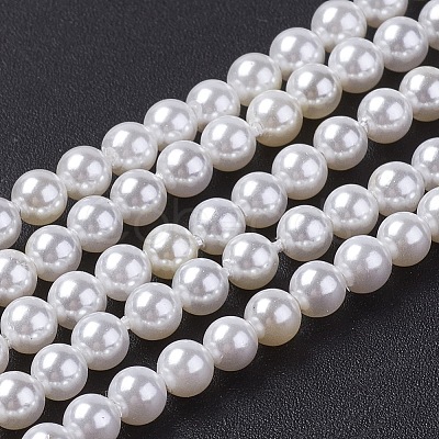 Shell Pearl Bead Strands X-BSHE-P023-5mm-1