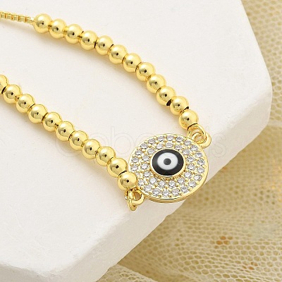Brass Micro Pave Cubic Zirconia Slider Bracelets for Women LS-BJEW-S158-08G-01-1