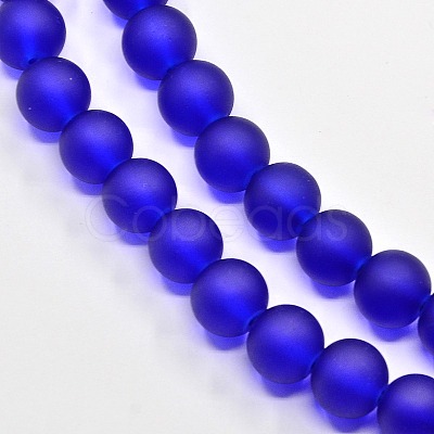 Baking Paint Transparent Glass Bead Strands GLAA-S031-6mm-09-1
