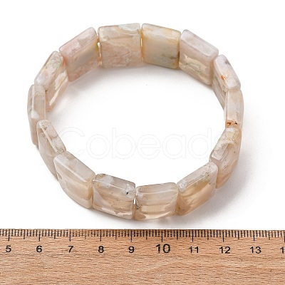 Natural Cherry Blossom Agate Beads Stretch Bracelets for Women BJEW-A168-01-1