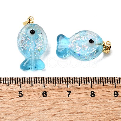 Handmade Dichroic Foil Lampwork Pendants DICH-G001-01G-07-1