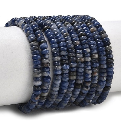 Natural Sodalite Beads Strands G-Z110-B20-2x4mm-1