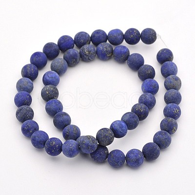 Natural Lapis Lazuli Round Beads Strands G-D660-10mm-1