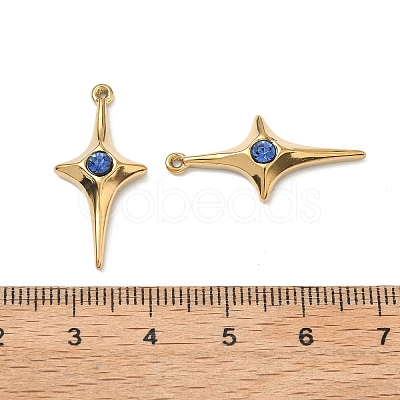 304 Stainless Steel Rhinestone Pendants X-STAS-L308-04B-G-1