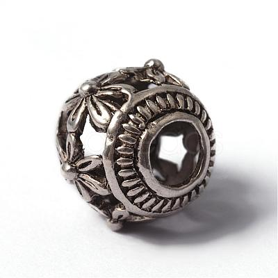 Tibetan Style Alloy Large Hole European Beads PALLOY-AD65018-AS-1