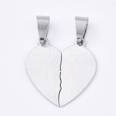 Non-Tarnish 201 Stainless Steel Split Pendants STAS-T048-05-1