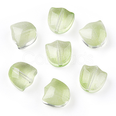 Spray Painted Transparent Glass Beads GLAA-T022-26-A03-1