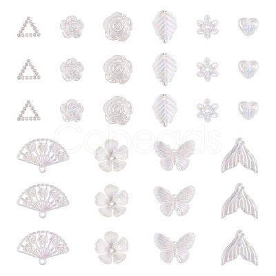 182Pcs 100G Transparent Acrylic Beads OACR-TA0003-66A-1