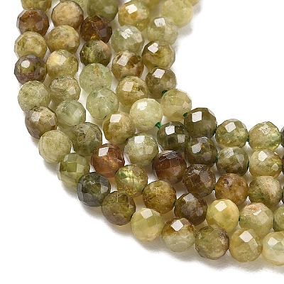 Natural Green Garnet Beads Strands G-Z161-A03-4mm-1