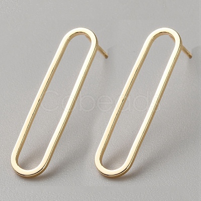 Rack Plating Brass Stud Earring Findings LS-KK-WH0064-26B-G-1