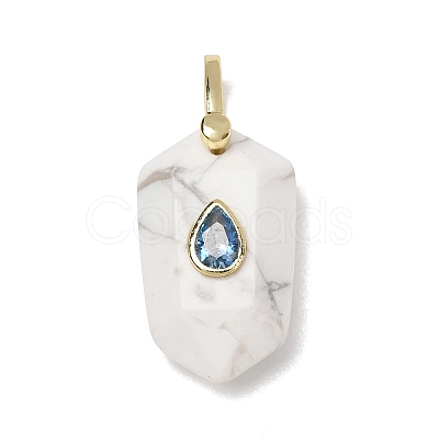 Natural Howlite Pendants GG-CBA5FCC-01G-02-1