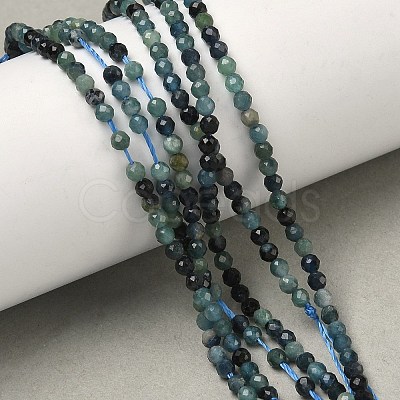 Natural Blue Tourmaline Beads Strands G-B168-A06-2mm-1