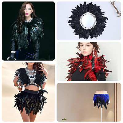 1 Bundle Fashion Feather Cloth Strand Costume Accessories DIY-GF0012-59B-1