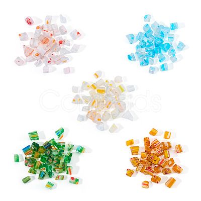 5Bags 5 Colors Glass Chip Beads GLAA-TA0002-40-1