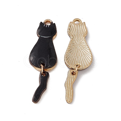 Rack Plating Alloy Enamel Pendants ENAM-K050-01D-1