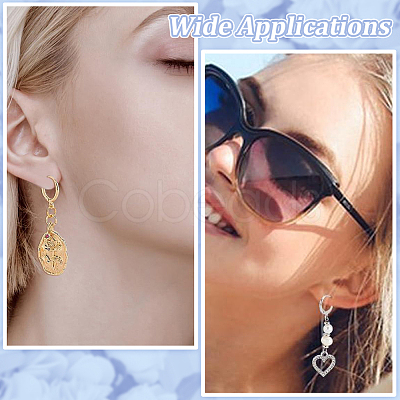 100Pcs 2 Colors 304 Stainless Steel Leverback Earring Findings STAS-ME0001-23-1