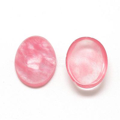 Watermelon Stone Glass Cabochons G-R415-14x10-40-1