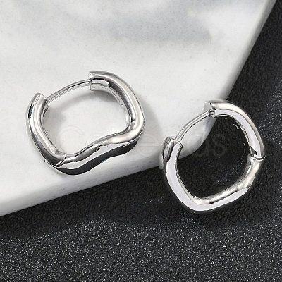 Brass Hoop Earrings EJEW-D320-12P-1