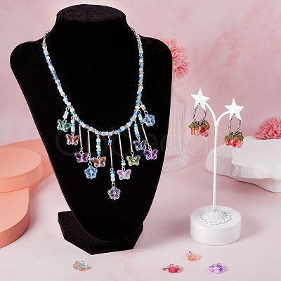 60Pcs 15 Styles Transparent Glass Pendants FIND-TA0004-51-1