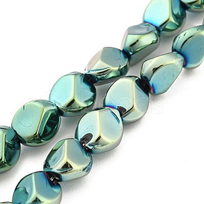 Full Plated Electroplate Glass Beads Strands EGLA-G037-04A-FP04-1