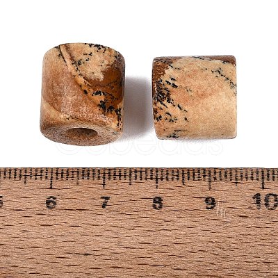 Natural Picture Jasper European Beads G-P520-05R-1