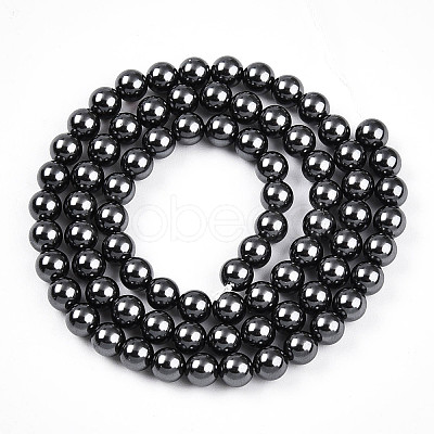 Baking Paint Pearlized Glass Pearl Bead Strands HY-N002-5mm-A02-1