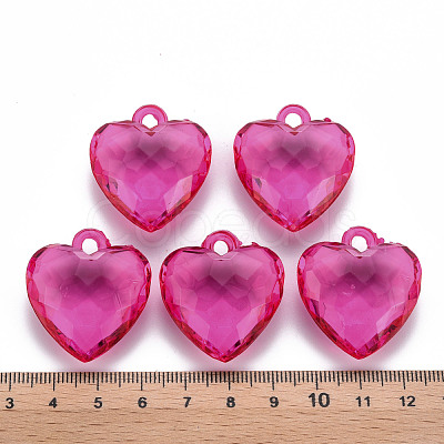 Transparent Acrylic Pendants TACR-T024-03B-906-1