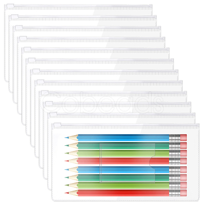 120Pcs A6 Transparent PVC Plastic Zip Top Zipper Seal File Bags ABAG-WA0001-04-1