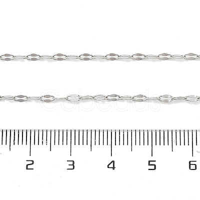 Non-Tarnish 304 Stainless Steel Dapped Chain Necklace for Men Women NJEW-E076-02P-1