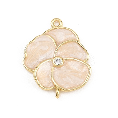 Brass Enamel Connector Charms KK-L275-57G-07-1