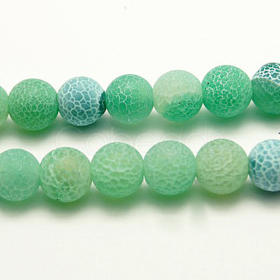 Natural Crackle Agate Beads Strands G-G055-4mm-4-1