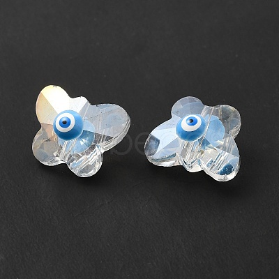 Evil Eye Glass Butterfly Beads G-P485-01A-1