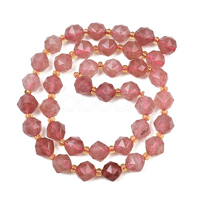 Natural Strawberry Quartz Beads Strands GG-NH0014-A01-1