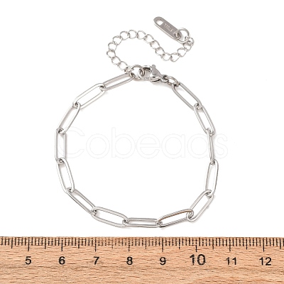 4MM 304 Stainless Steel Paperclip Chain Bracelets SA-CBA4160-22P-1