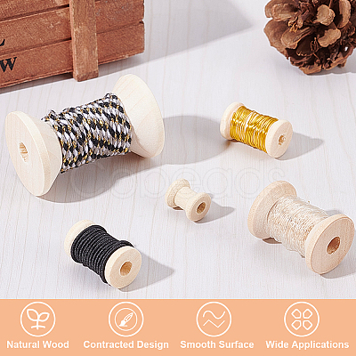 74Pcs Wooden Empty Spools for Wire TOOL-BC0002-12-1