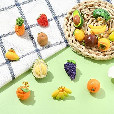 16Pcs 16 Styles Resin Alloy Lapel Pin Backs for Backpack Clothes JEWB-CJ0001-59-1