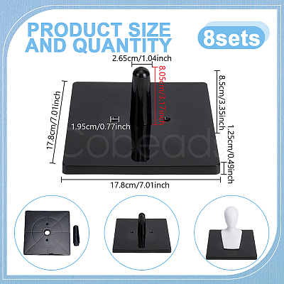 8 Bags PP Plastic Holder for Foam Mannequin Head ODIS-GO0001-24-1