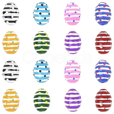 8Pcs 8 Colors Glass Imitation Jade Beads GLAA-YW0005-72-1