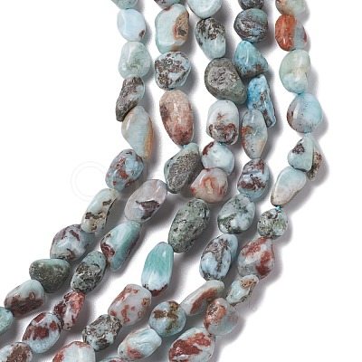 Natural Larimar Beads Strands G-D0002-B38-1